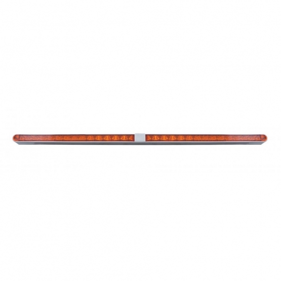 Dual 14 LED 12" Light Bars With Bezel - Amber LED/Amber Lens - Thumbnail 2