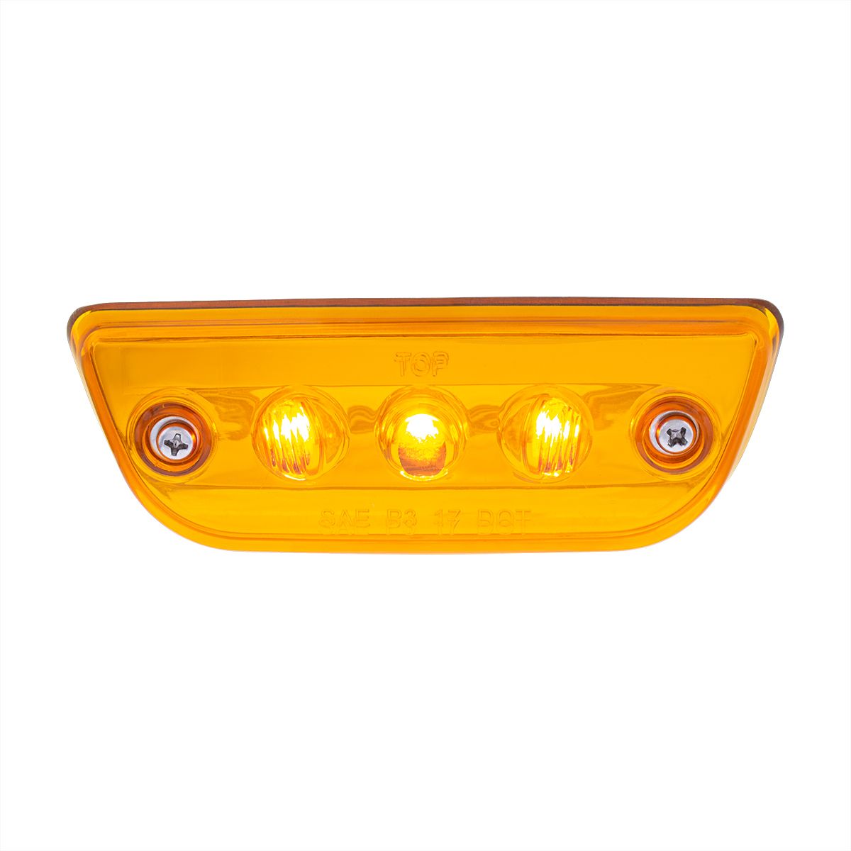 3 LED Cab Light For 2013-2021 Peterbilt 579 & Kenworth T680/T770/T880 -Amber LED/Lens