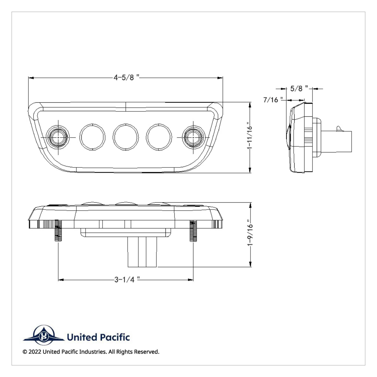 3 LED Cab Light For 2013-2021 Peterbilt 579 & Kenworth T680/T770/T880 -Amber LED/Lens - Thumbnail 10