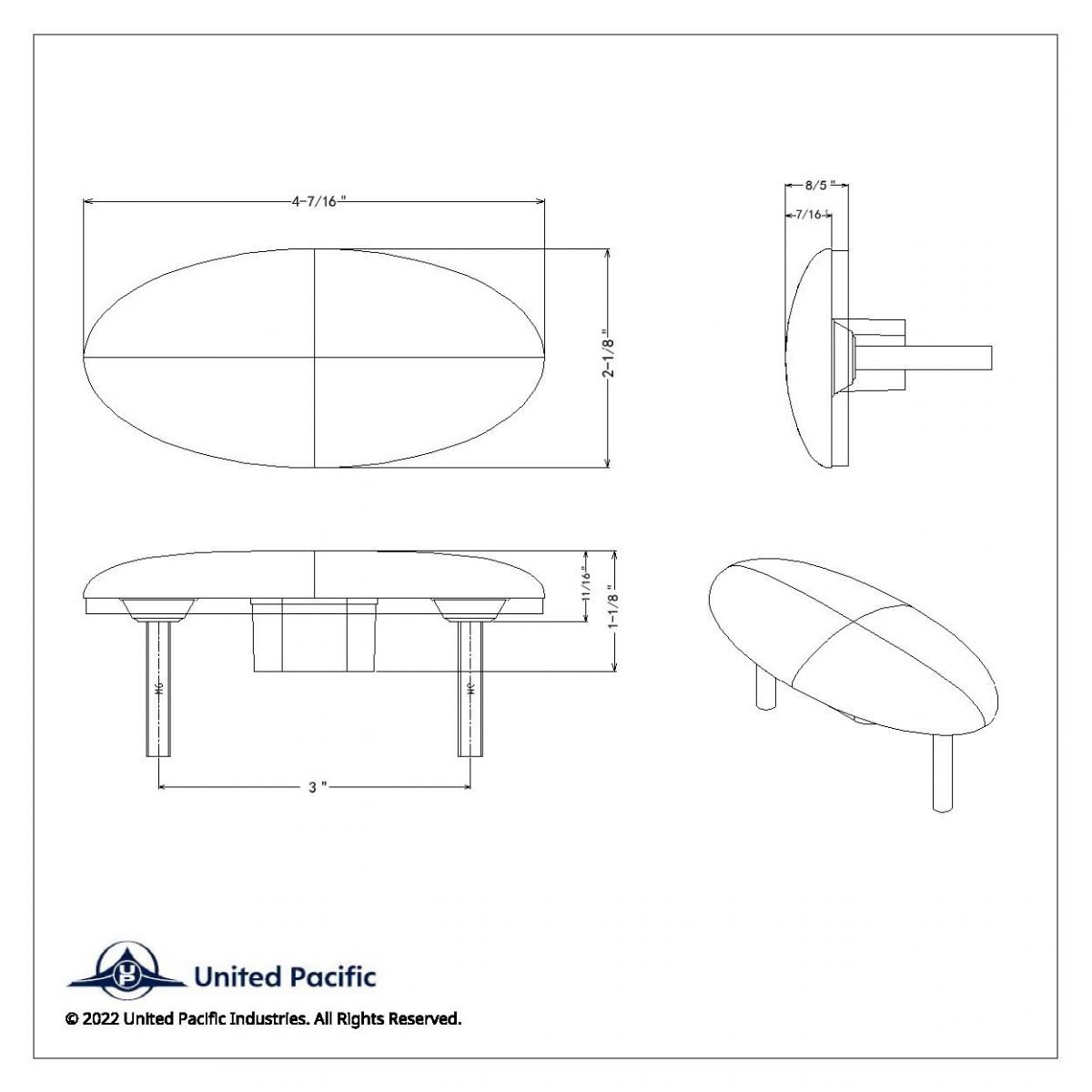 8 LED Fender Parking & Turn Signal Light For Peterbilt 386 (2006-2014) & 387 (2006-2010)-Amber LED/Amber Lens - Thumbnail 7
