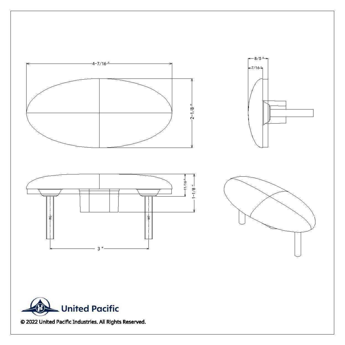 8 LED Fender Parking & Turn Signal Light For Peterbilt 386 (2006-2014) & 387 (2006-2010)-Amber LED/Amber Lens - Thumbnail 9