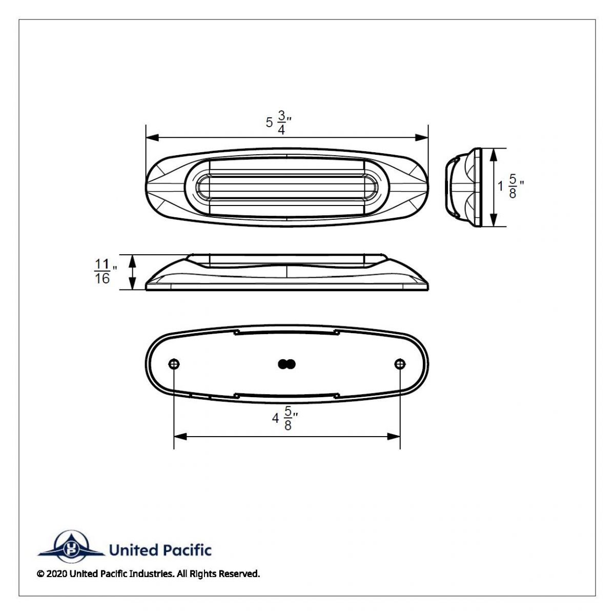 4 LED LIGHTTRACK Light (Clearance/Marker) - Amber LED/Amber Lens - Thumbnail 6