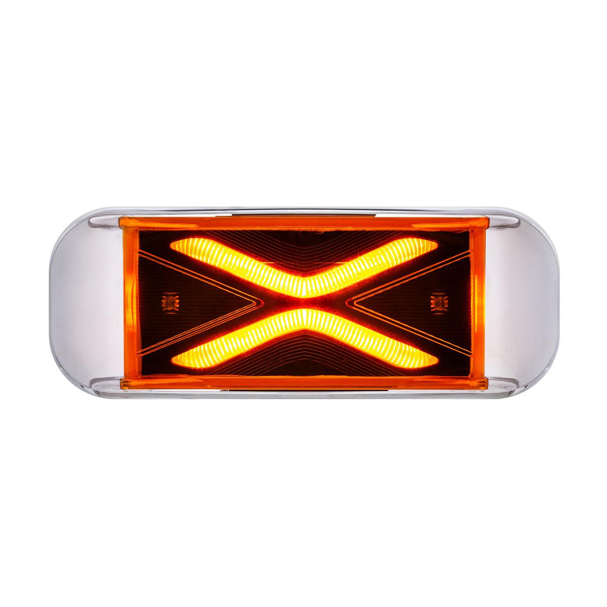 4 LED Saber Rectangular Marker Light With Amber Lens