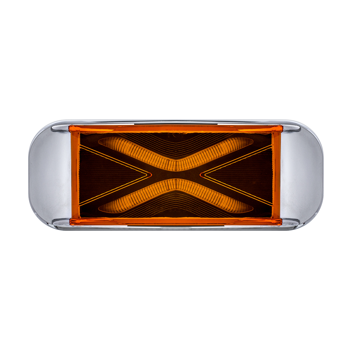 4 LED Saber Rectangular Marker Light With Amber Lens - Thumbnail 2