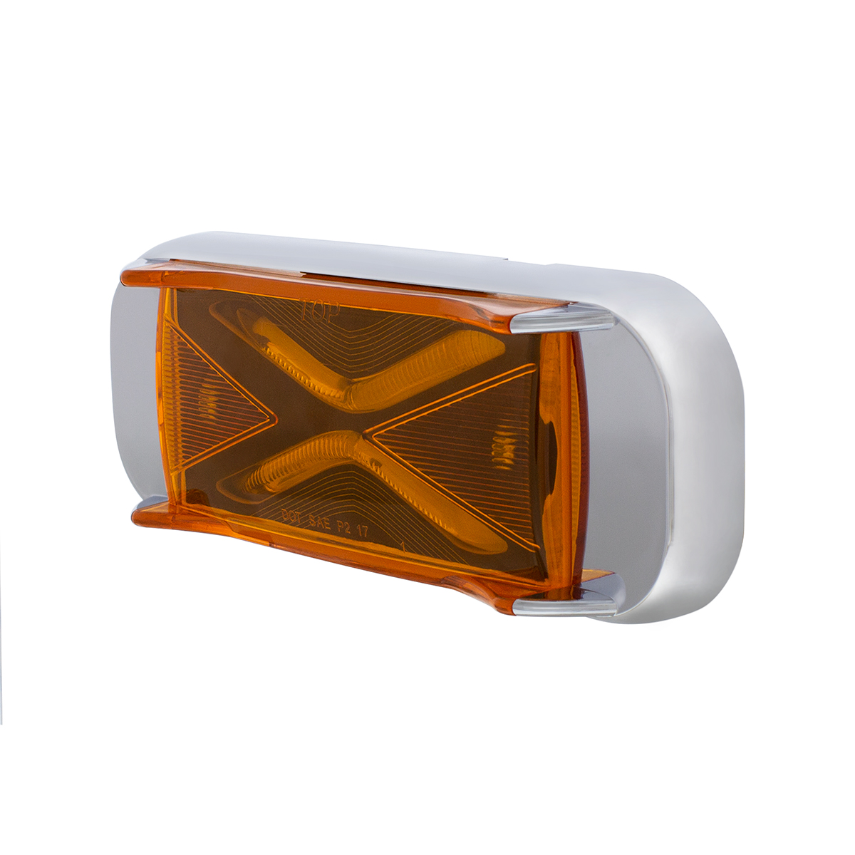 4 LED Saber Rectangular Marker Light With Amber Lens - Thumbnail 4