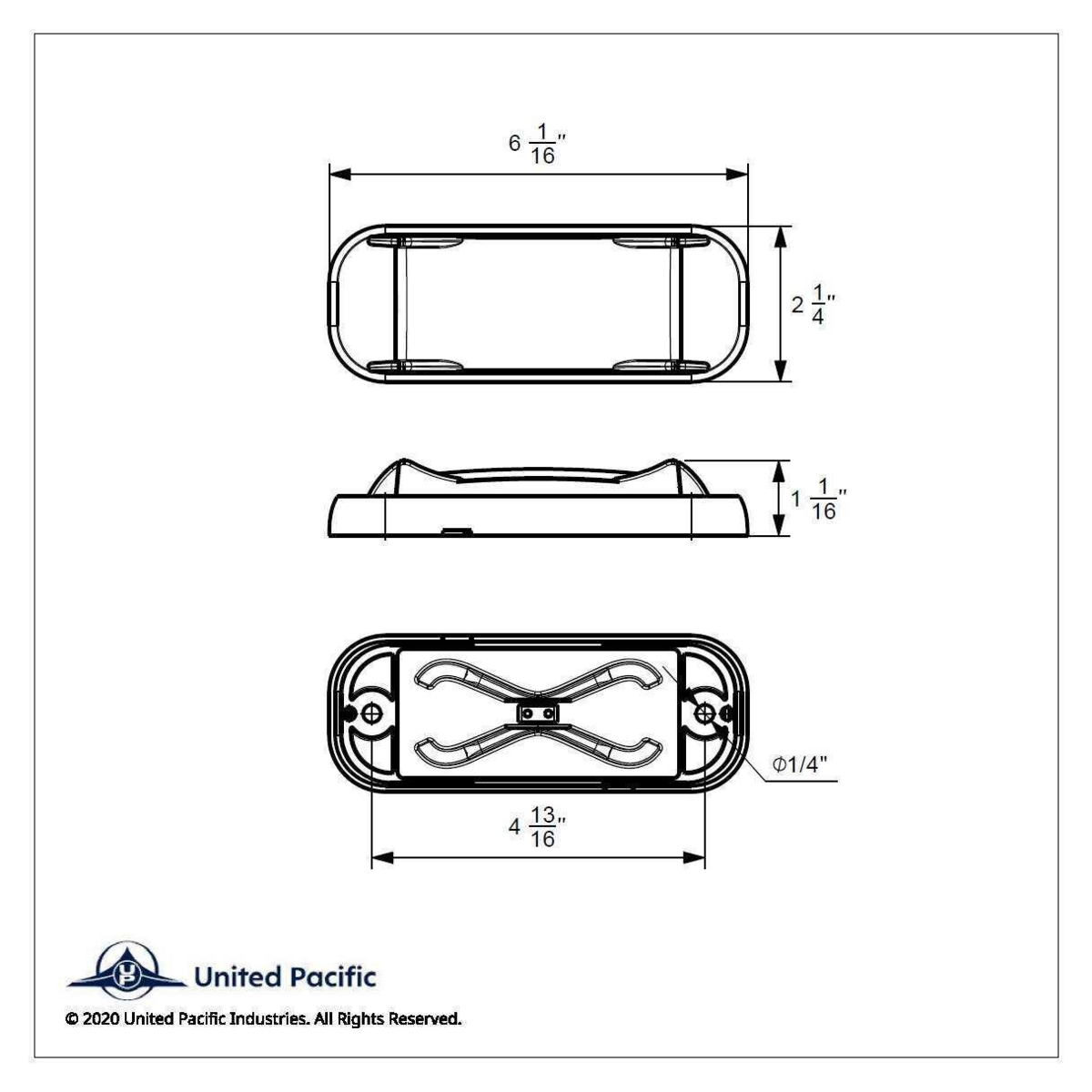 4 LED Saber Rectangular Marker Light With Amber Lens - Thumbnail 10