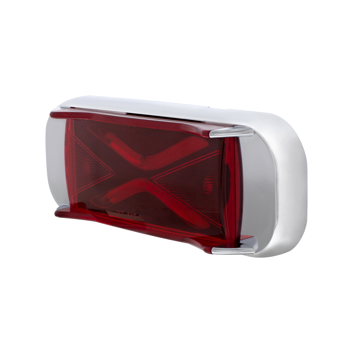 4 LED Saber Rectangular Marker Light With Red Lens - Thumbnail 4
