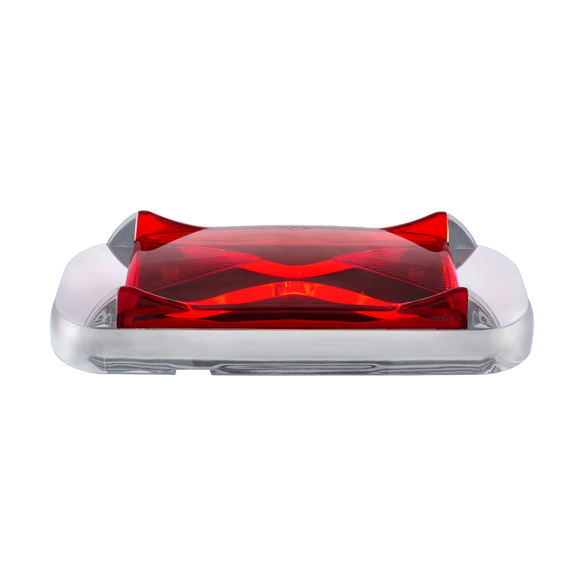 4 LED Saber Rectangular Marker Light With Red Lens - Thumbnail 5