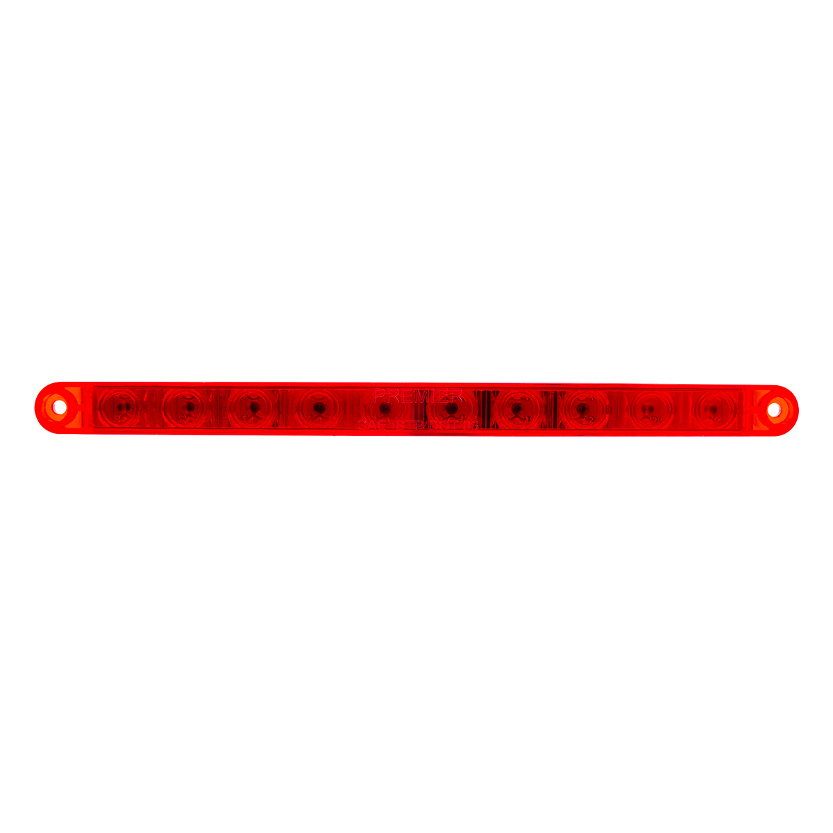 10 LED 9" Split Turn Function Light Bar - Red LED/Red Lens (Bulk) - Thumbnail 2