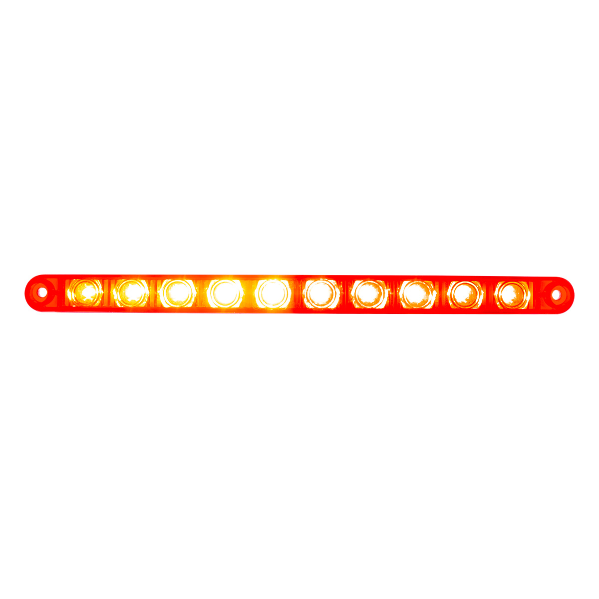 10 LED 9" Split Turn Function Light Bar - Red LED/Red Lens (Bulk) - Thumbnail 3