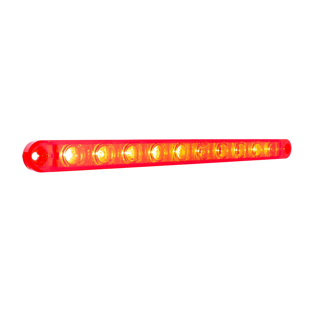 10 LED 9" Split Turn Function Light Bar - Red LED/Red Lens (Bulk) - Thumbnail 5