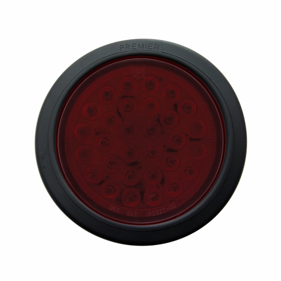 30 LED 4" Round Light Kit (Stop, Turn & Tail) - Red LED/Red Lens - Thumbnail 2