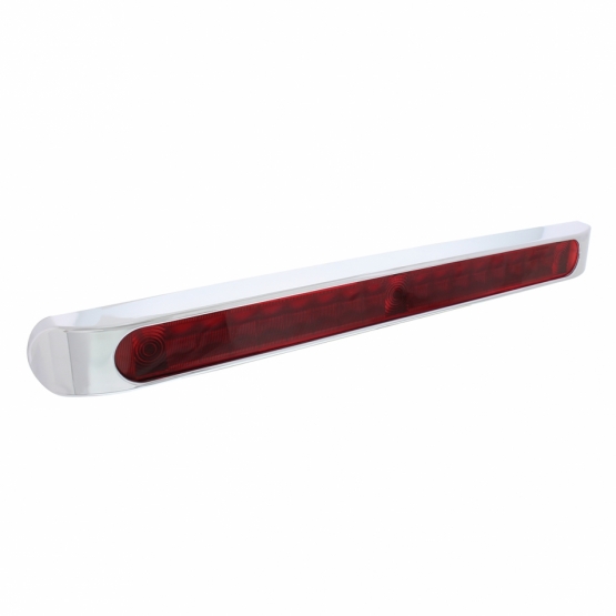 19 LED 17" Light Bar With Bezel (Stop, Turn & Tail) - Red LED/Red Lens - Thumbnail 6
