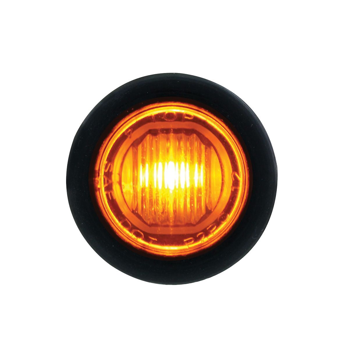 Single SMD LED 3/4" Mini Light (Clearance/Marker) With Rubber Grommet - Amber LED/Amber Lens