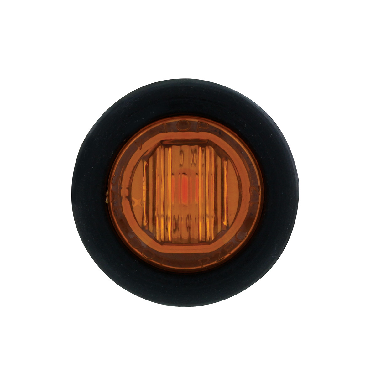 Single SMD LED 3/4" Mini Light (Clearance/Marker) With Rubber Grommet - Amber LED/Amber Lens - Thumbnail 2