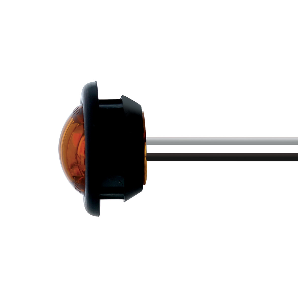 Single SMD LED 3/4" Mini Light (Clearance/Marker) With Rubber Grommet - Amber LED/Amber Lens - Thumbnail 4