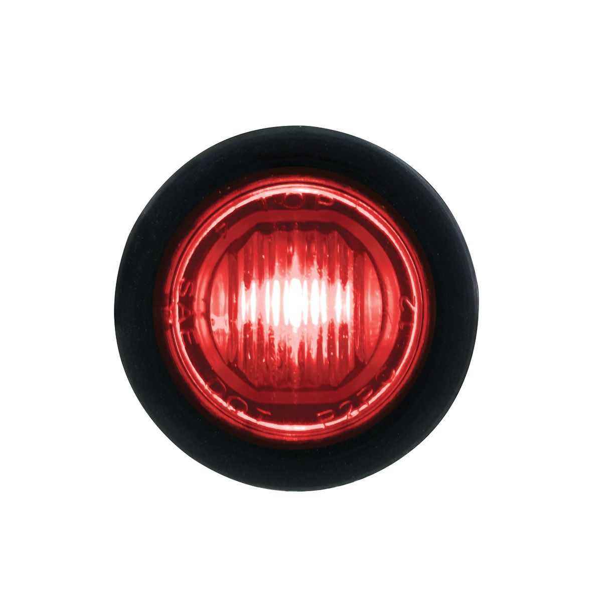 Single SMD LED 3/4" Mini Light (Clearance/Marker) With Rubber Grommet - Red LED/Red Lens