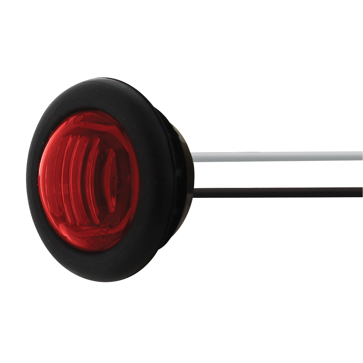 Single SMD LED 3/4" Mini Light (Clearance/Marker) With Rubber Grommet - Red LED/Red Lens - Thumbnail 3