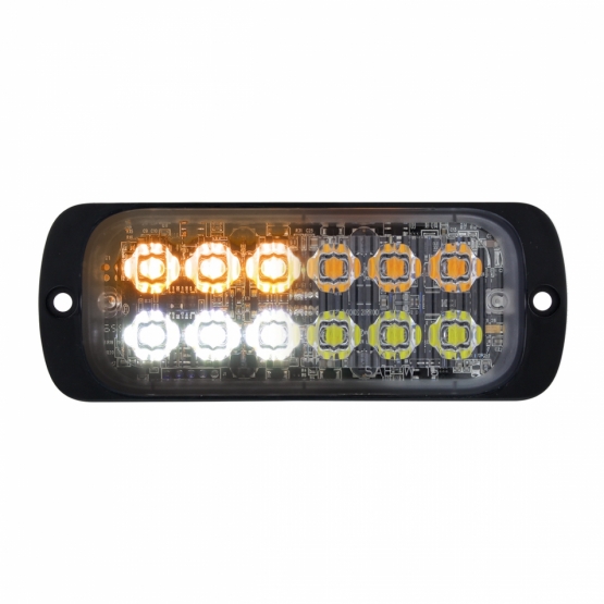 12 High Power LED Super Thin Warning Light - Amber LED & White LED (Bulk) - Thumbnail 3