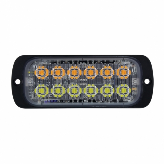 12 High Power LED Super Thin Warning Light - Amber LED & White LED (Bulk) - Thumbnail 5