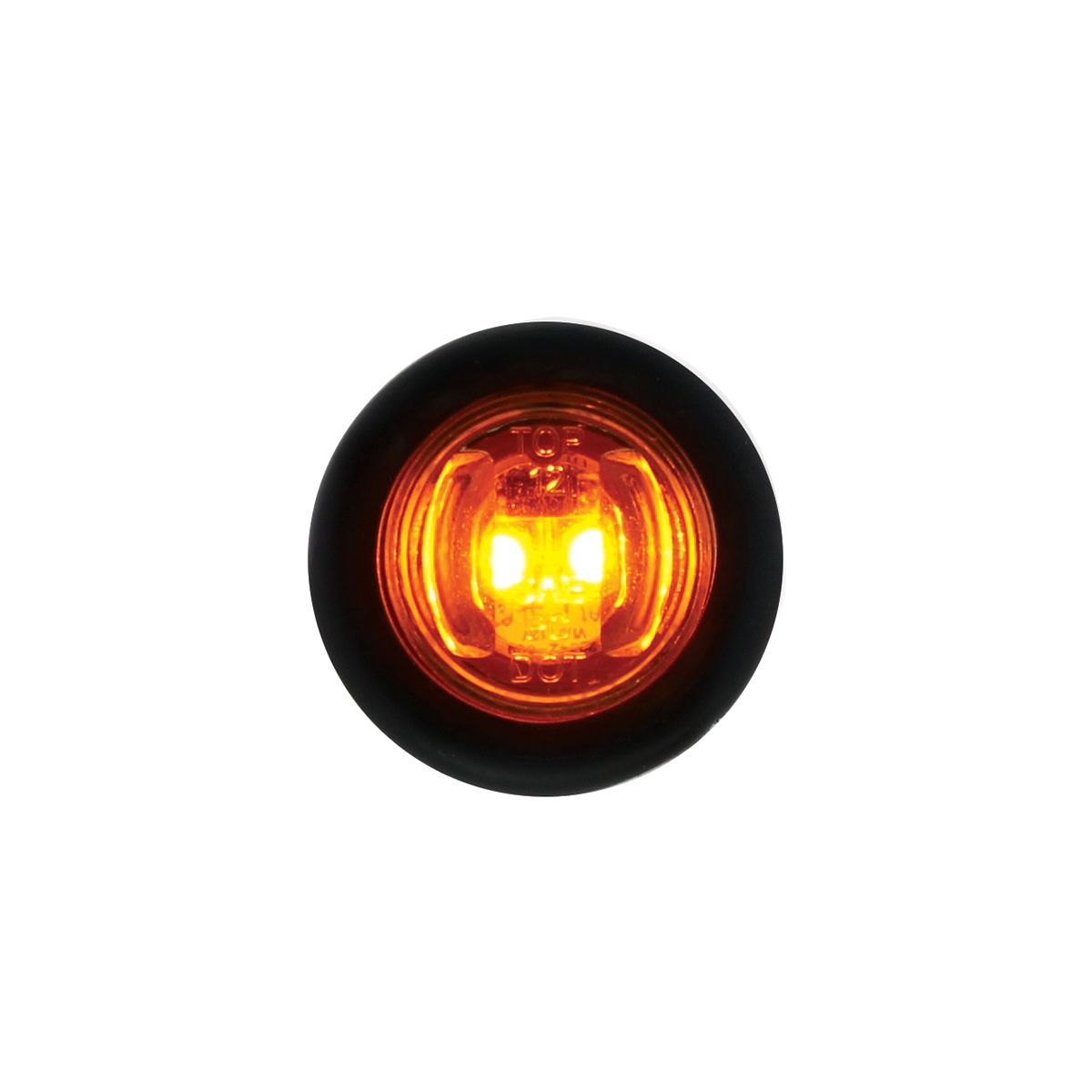 2 LED 3/4" Mini Light (Clearance/Marker) With Rubber Grommet - Amber LED/Amber Lens (Bulk)