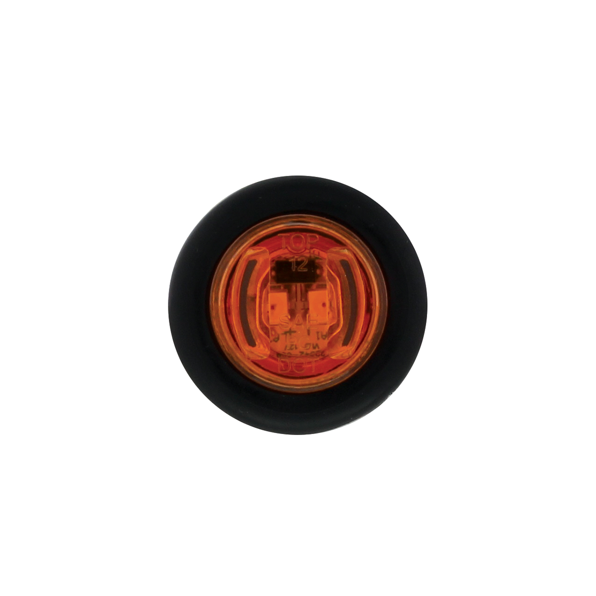 2 LED 3/4" Mini Light (Clearance/Marker) With Rubber Grommet - Amber LED/Amber Lens (Bulk) - Thumbnail 2