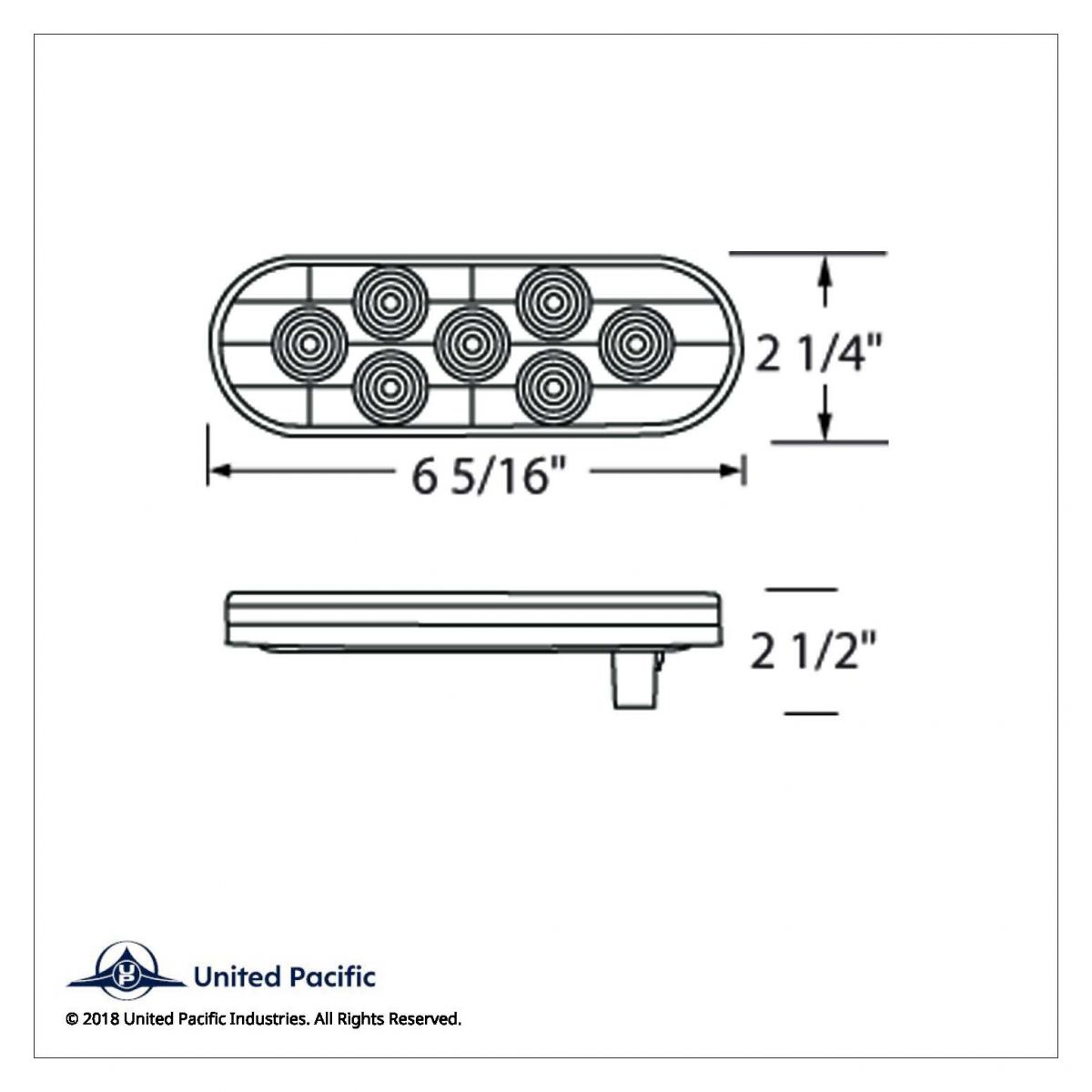 7 LED Oval Light (Stop, Turn & Tail) - Red LED/Red Lens - Thumbnail 6