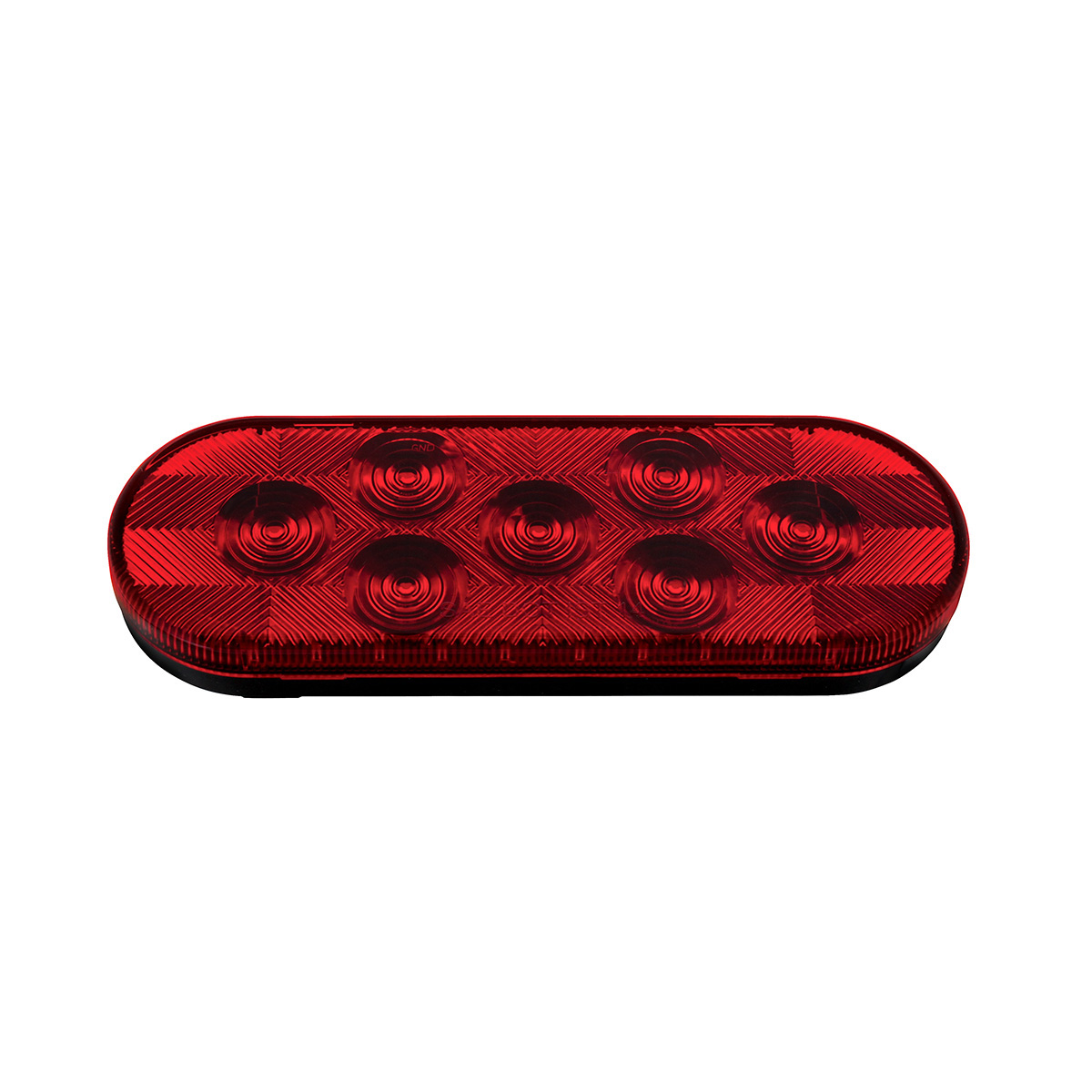 7 LED Oval Light (Stop, Turn & Tail) - Red LED/Red Lens (Bulk) - Thumbnail 3