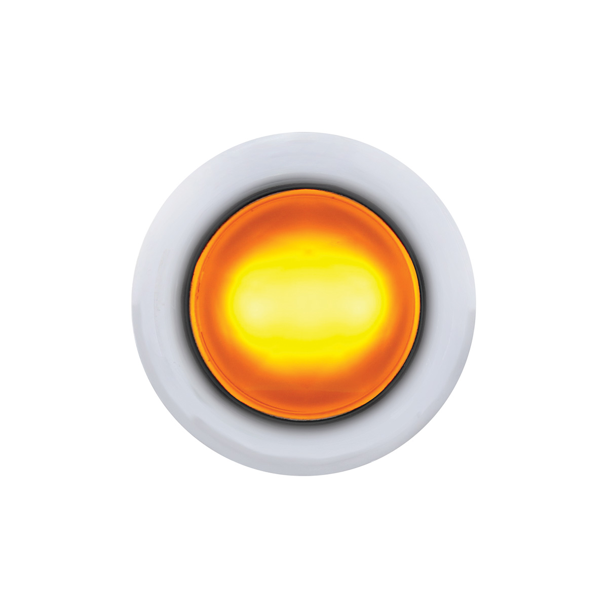 3 LED Dual Function 3/4" Mini Light (Clearance/Marker) With Faceted Crystal Lens-Amber LED/Amber Lens - Thumbnail 3