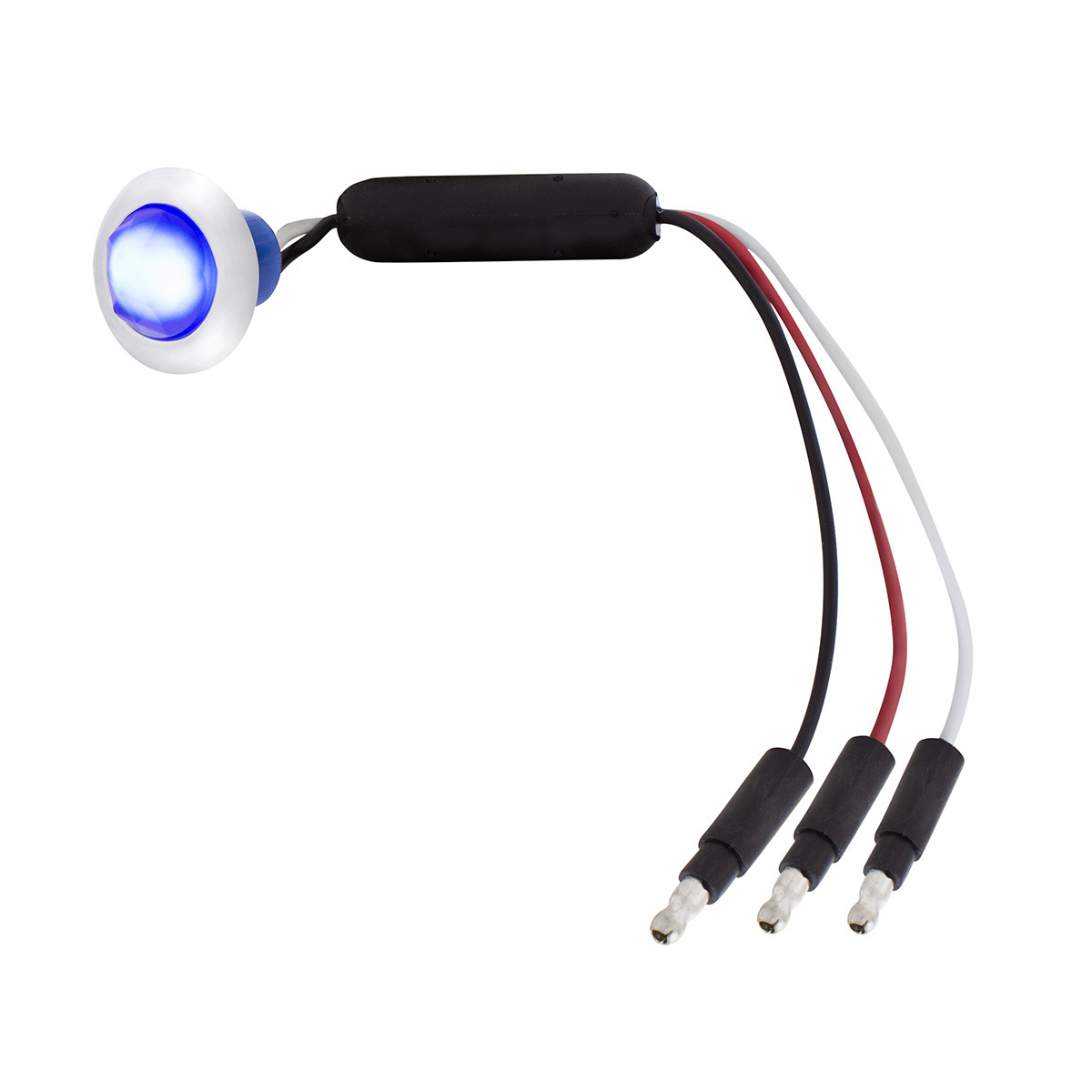 3 LED Dual Function 3/4" Mini Light (Clearance/Marker) With Crystal Lens-Blue LED/Blue Lens - Thumbnail 8