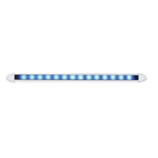 14 LED 6" Slim Light Bar - Blue LED/Clear Lens