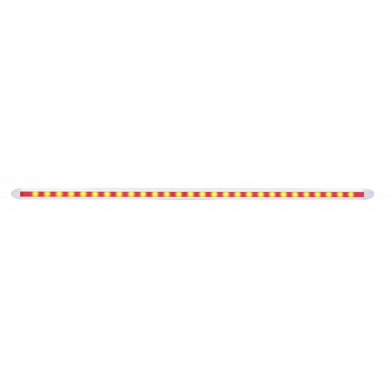 28 LED 12" Slim Light Bar - Red LED/Clear Lens