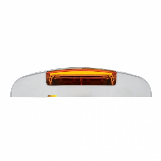 16 LED Reflector Light (Clearance/Marker) With Chrome Bezel - Amber LED/Amber Lens - Thumbnail 2