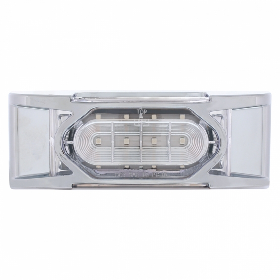 16 LED Reflector Light (Clearance/Marker) With Chrome Bezel - Red LED/Clear Lens - Thumbnail 2