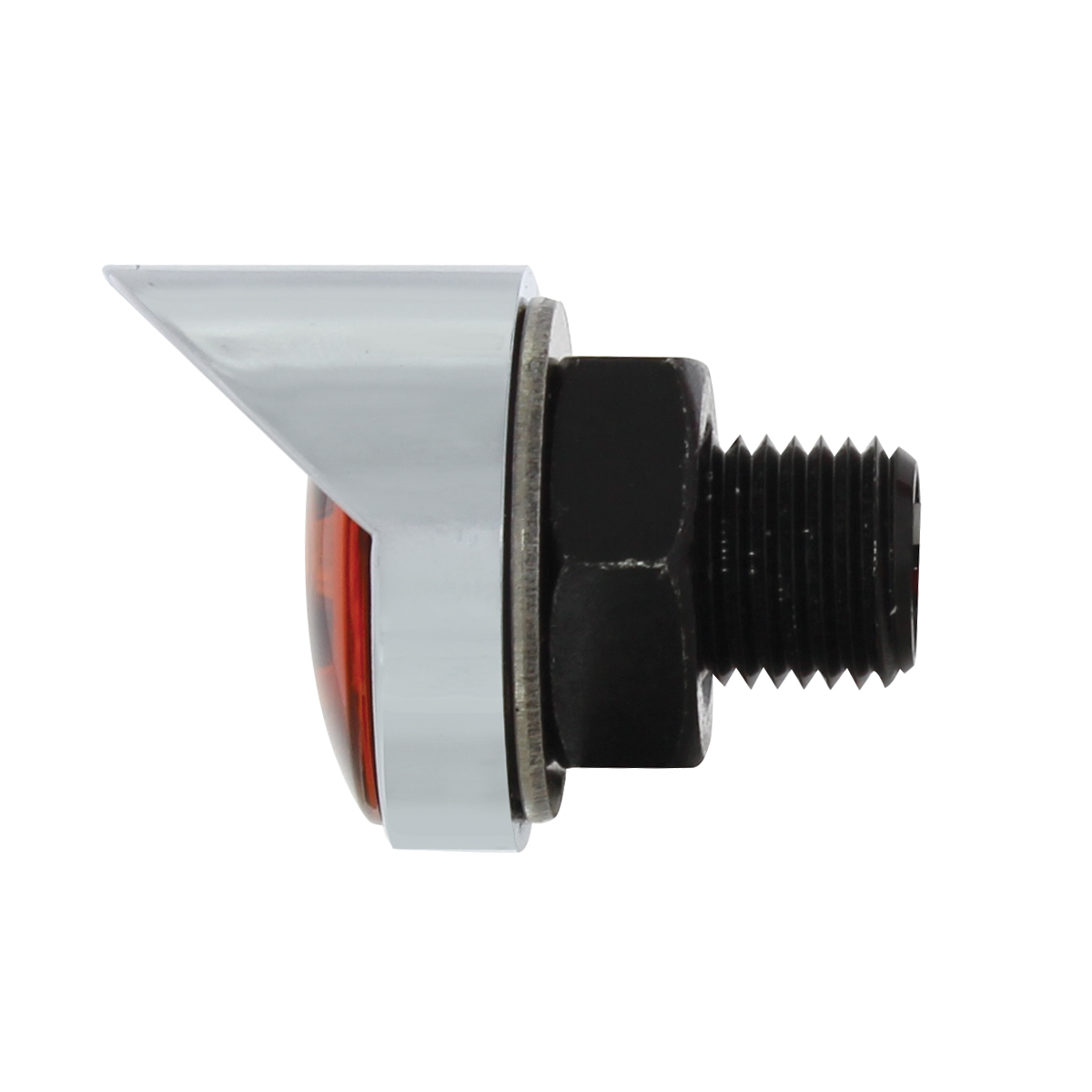 3 High Power LED 1" Light (Clearance/Marker) With Visor - Amber LED/Amber Lens - Thumbnail 4