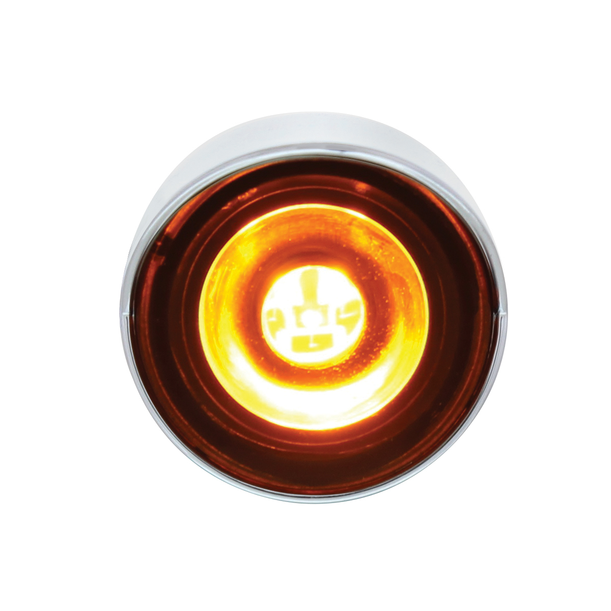 3 High Power LED 1" Light (Clearance/Marker) With Visor - Amber LED/Amber Lens - Thumbnail 6