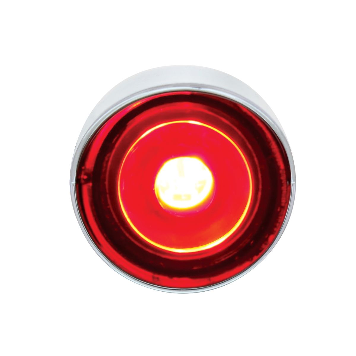 3 High Power LED 1" Light (Clearance/Marker) With Visor - Red LED/Red Lens