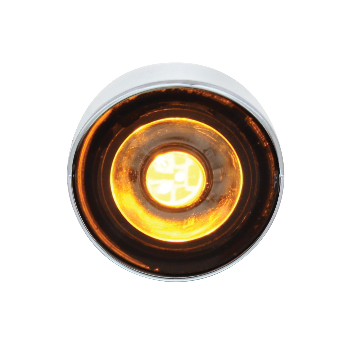3 High Power LED 1" Light (Clearance/Marker) With Visor - Amber LED/Clear Lens - Thumbnail 6