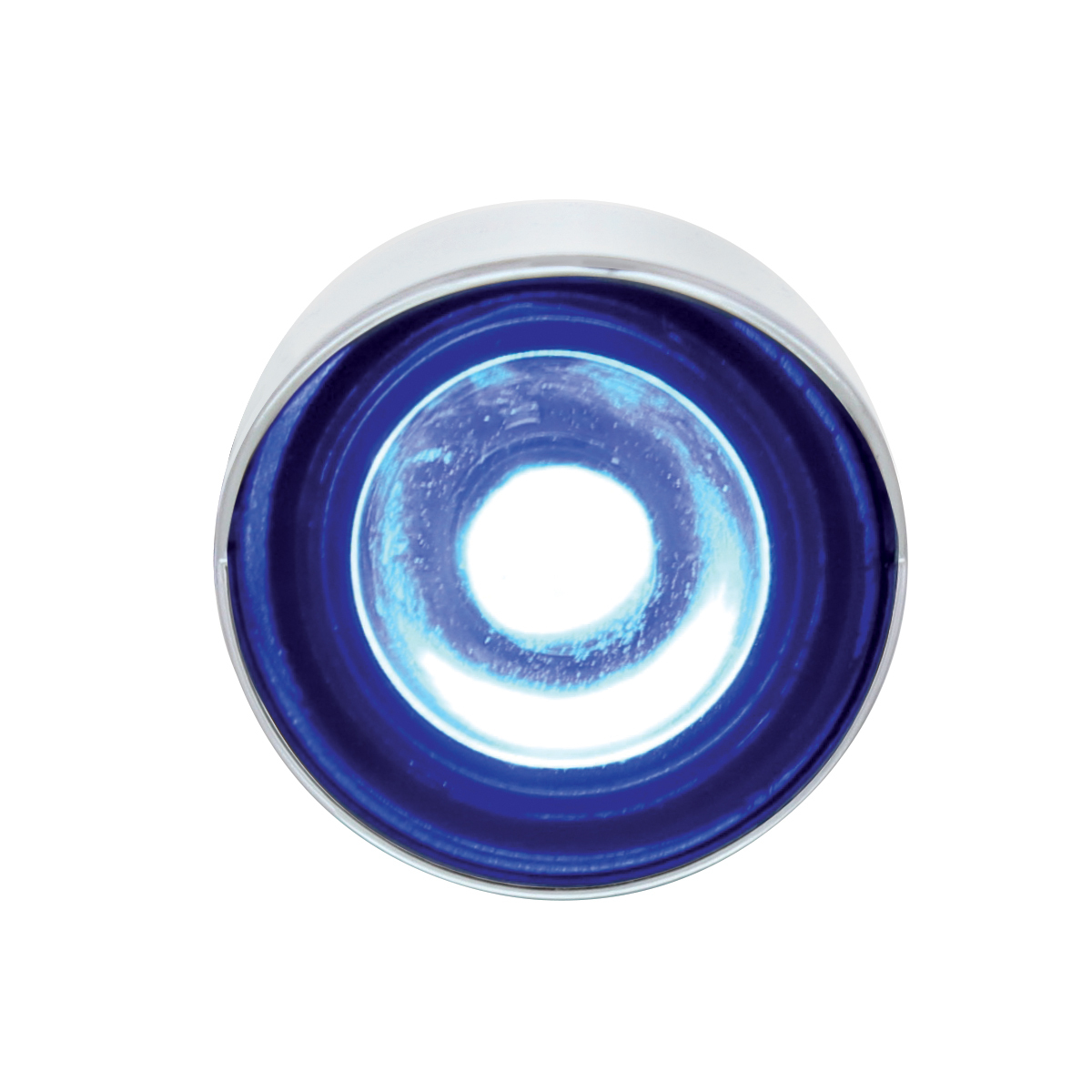 3 High Power LED 1" Light (Clearance/Marker) With Visor - Blue LED/Clear Lens - Thumbnail 6