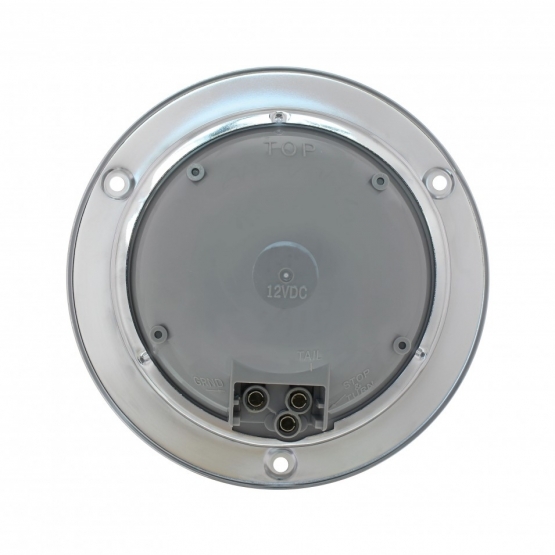 7 LED 4" Round SS Flange Light (Stop, Turn & Tail) - Red LED/Red Lens - Thumbnail 5