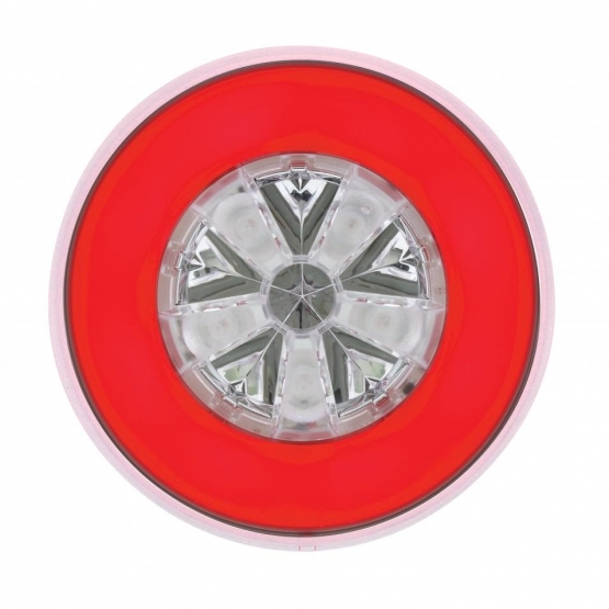 18 LED 4" Round GloLight (Stop, Turn & Tail) - Red LED/Red Lens (Card) - Thumbnail 2