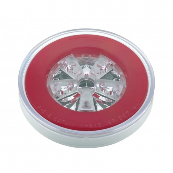 18 LED 4" Round GloLight (Stop, Turn & Tail) - Red LED/Red Lens (Card) - Thumbnail 4