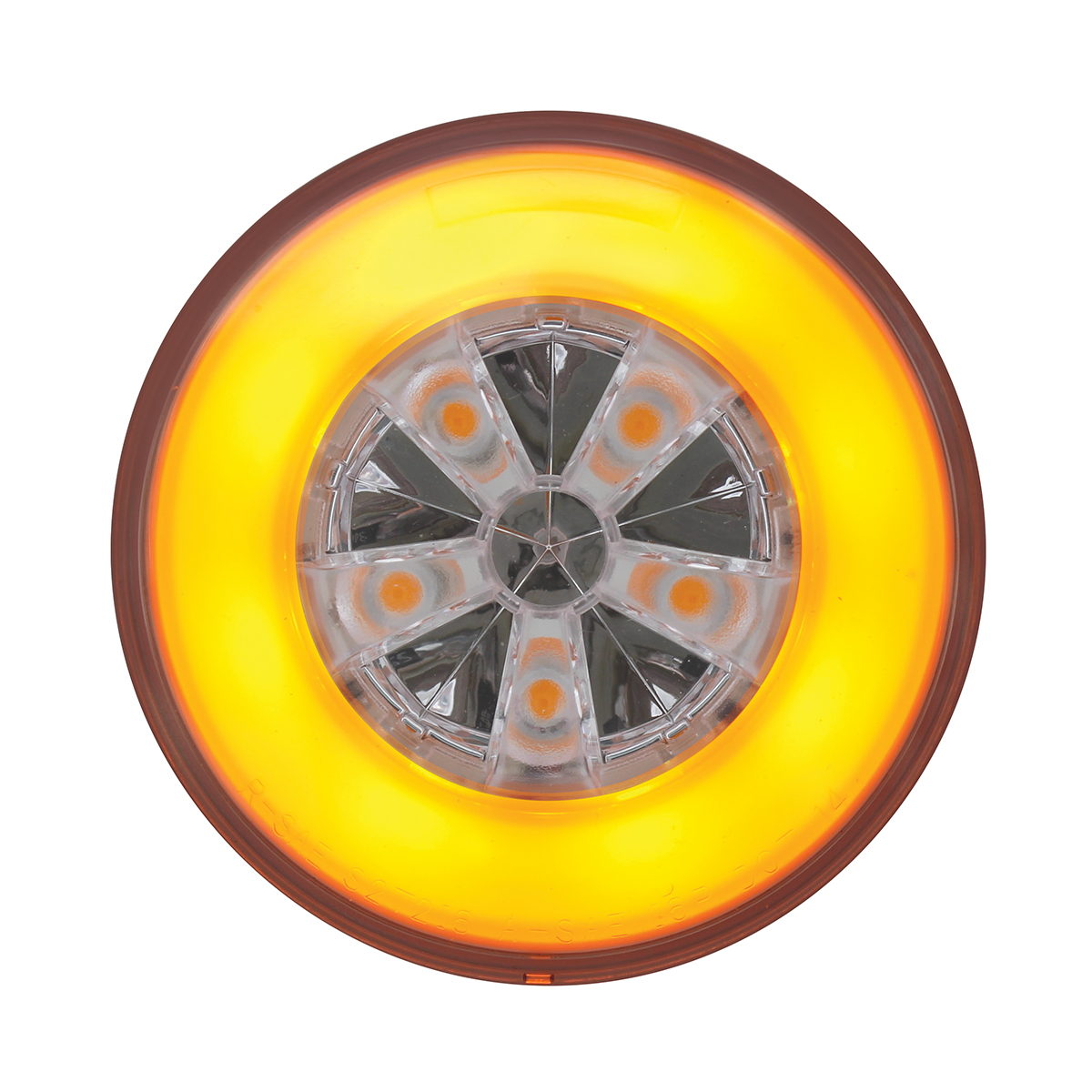 18 LED 4" Round GloLight (Turn Signal) - Amber LED/Amber Lens (Card) - Thumbnail 2