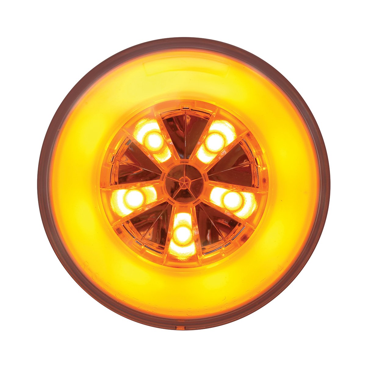 18 LED 4" Round GloLight (Turn Signal) - Amber LED/Amber Lens (Card) - Thumbnail 9