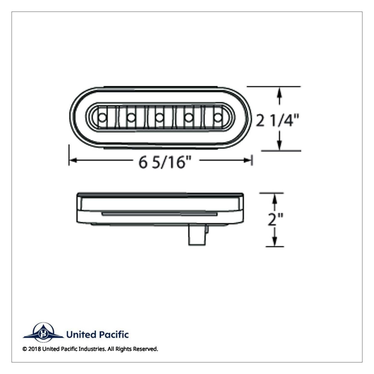 22 LED 6" Oval GloLight With Divider Bar Inner Design (Stop, Turn & Tail) - Red LED/Red Insert (Card) - Thumbnail 9