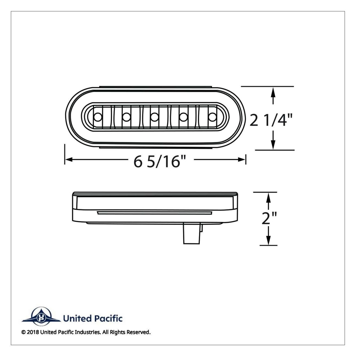 22 LED 6" Oval GloLight Kit With Divider Bar Inner Design (Stop, Turn & Tail) - Red LED/Red Insert (Each) - Thumbnail 9