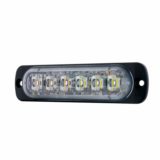 6 High Power LED Super Thin Directional Warning Light - Amber & White LED (Bulk) - Thumbnail 4