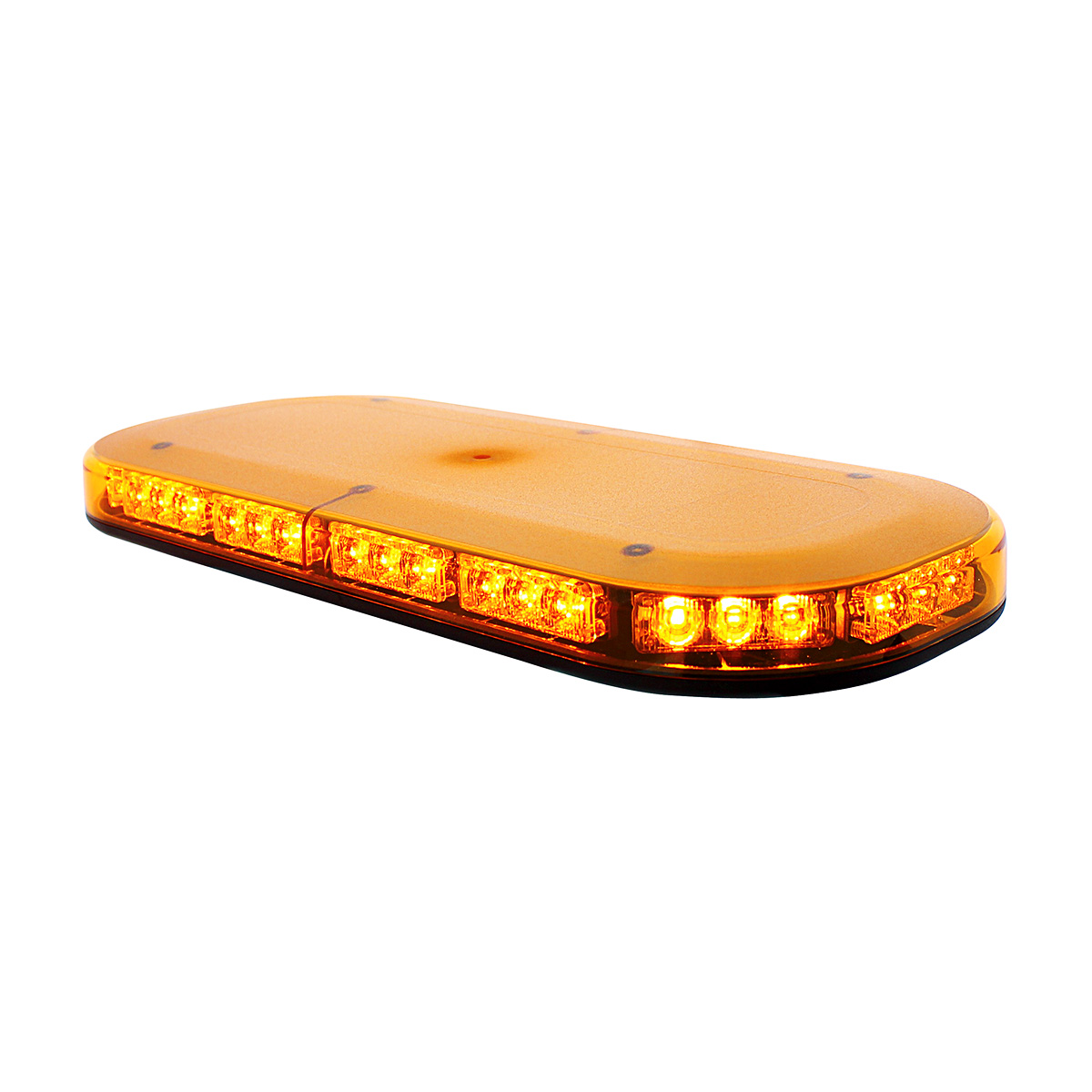 42 High Power LED Micro Warning Light Bar With Amber Lens - Magnet Mount - Thumbnail 2