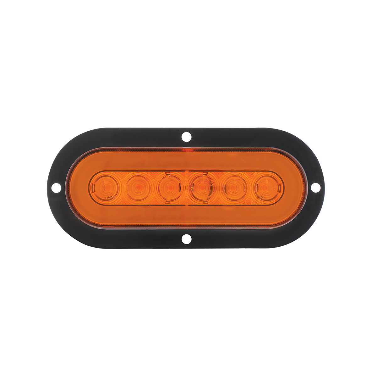 22 LED 6" Oval Flange Mount GloLight (Turn Signal) - Amber LED/Amber Lens - Thumbnail 3