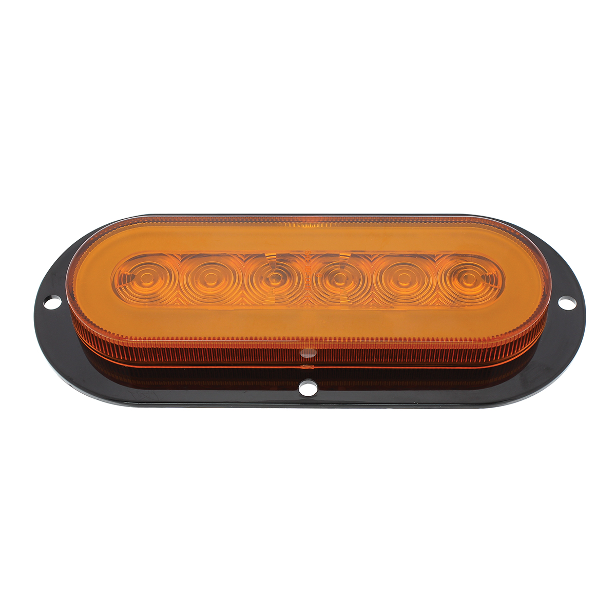 22 LED 6" Oval Flange Mount GloLight (Turn Signal) - Amber LED/Amber Lens - Thumbnail 4
